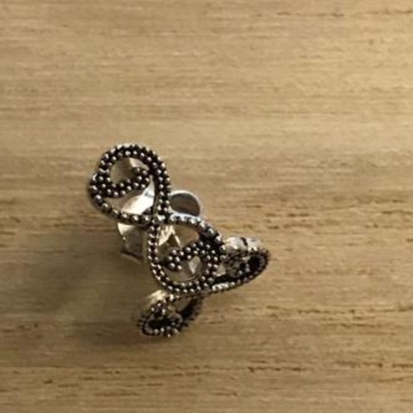 925 Silver Eternity push Back Women Earring - Picture 3 of 3